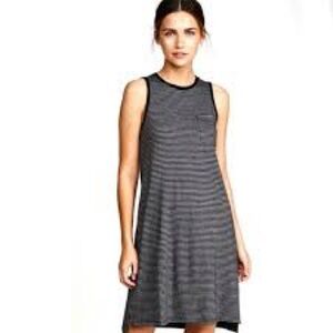 ATM Anthony Thomas Melillo Black and White Striped Sleeveless Top